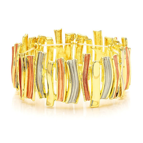 Hand-painted enamel geometric bangle for women
