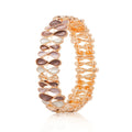 Brown and nude enamel bracelet plated with KC gold