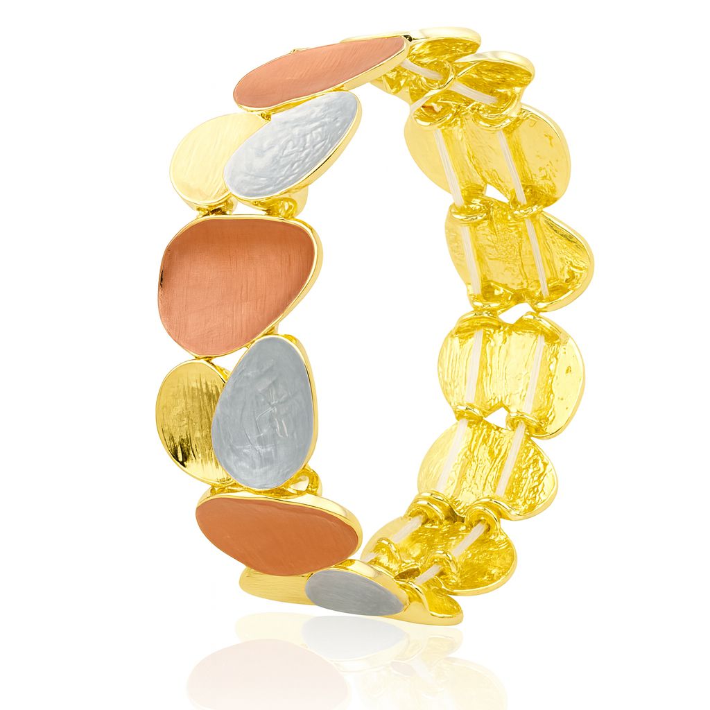 color-block enamel bangle in KC gold plating for women