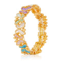 "Colorful butterfly enamel bracelet KC gold plated"