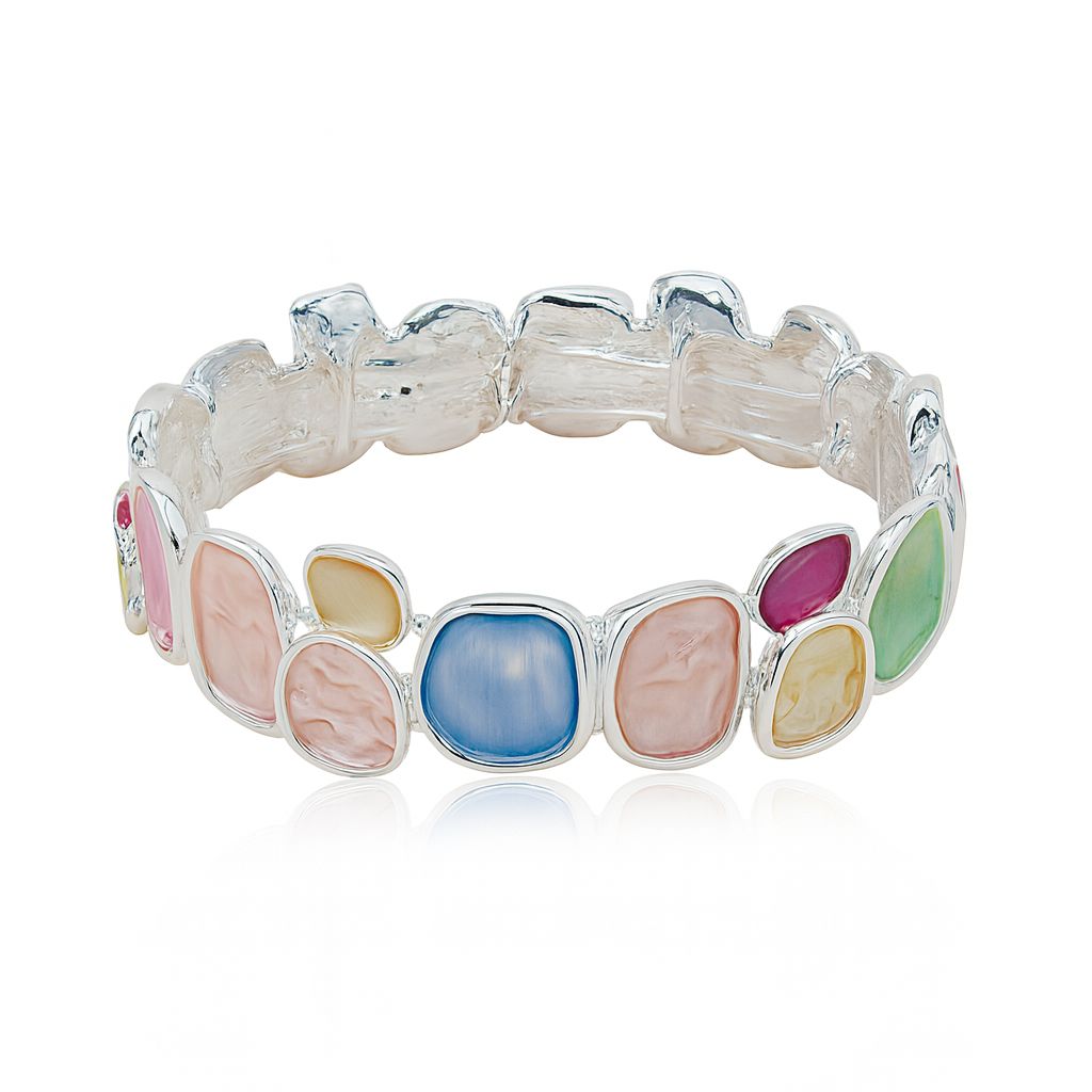 Hand-painted multicolor bracelet for women