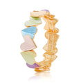 Colorful heart enamel bracelet with KC gold plating