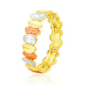 Hand-painted enamel gold bangle bracelet for women