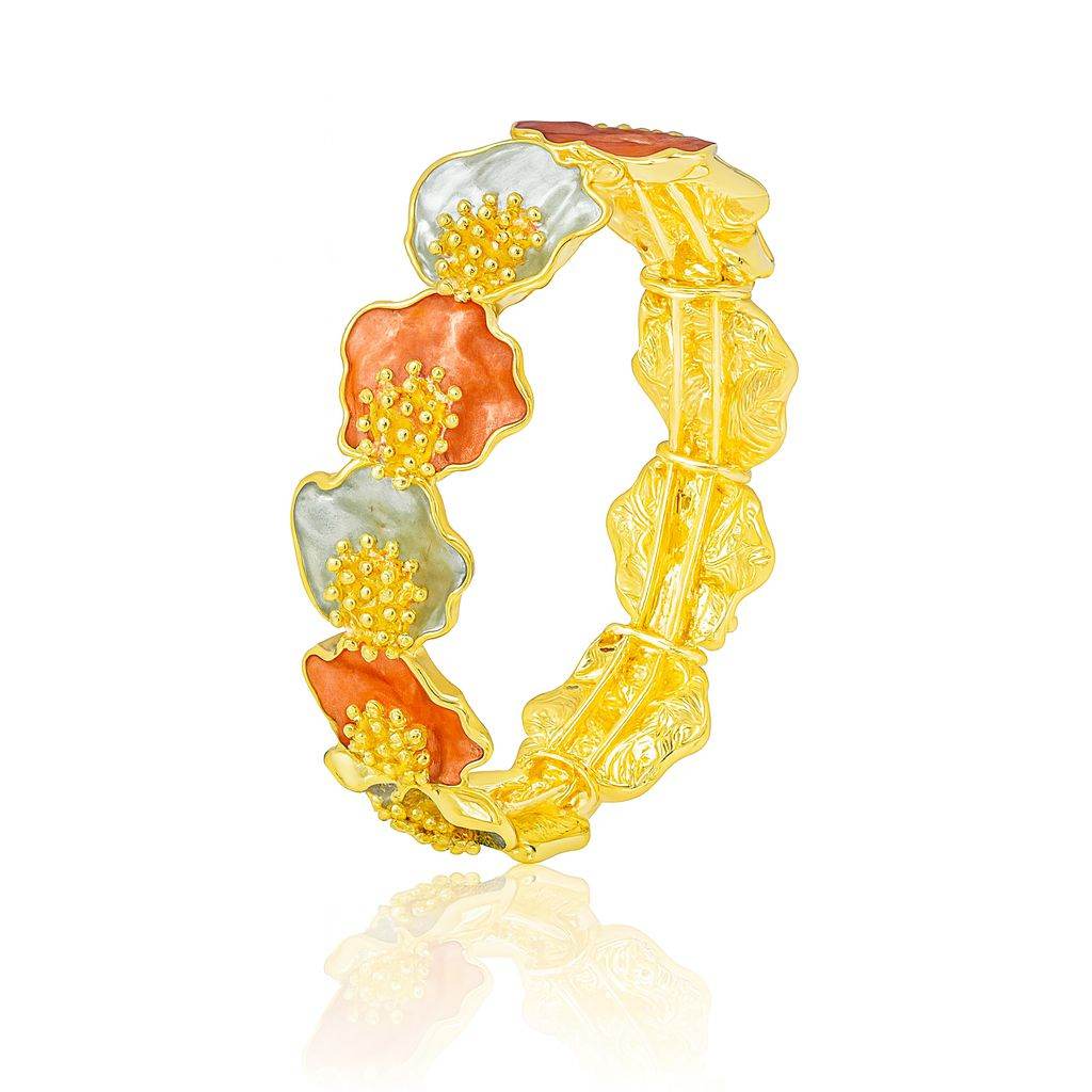 tri-color-hand-painted-flower-bracelet-kc-gold