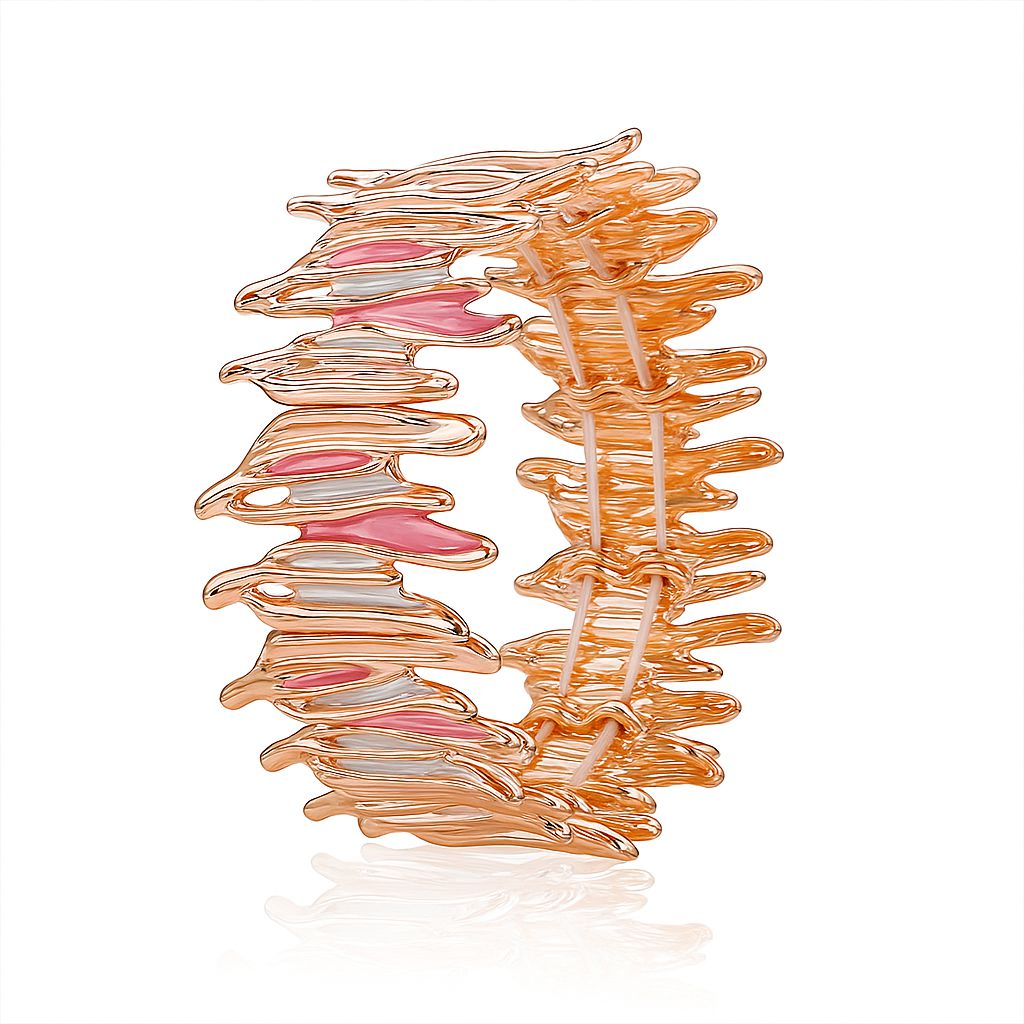 KC gold plated drip design necklace and earring set for women