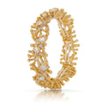 “Hand-painted enamel bracelet with KC gold finish for women”