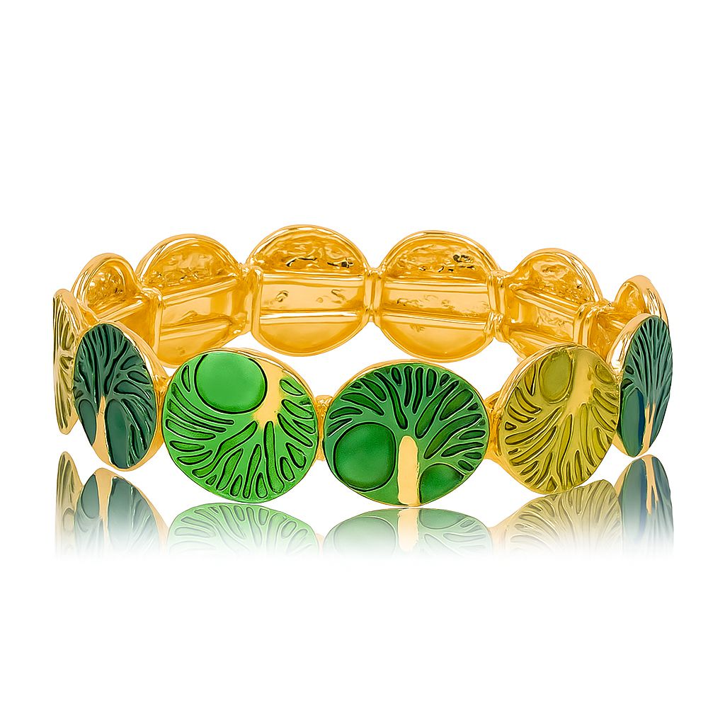 Women’s artistic nature-inspired green bracelet jewelry