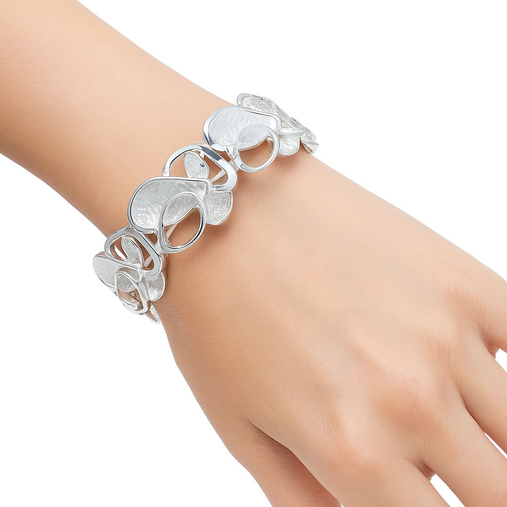 Hand painted abstract bracelet on white background