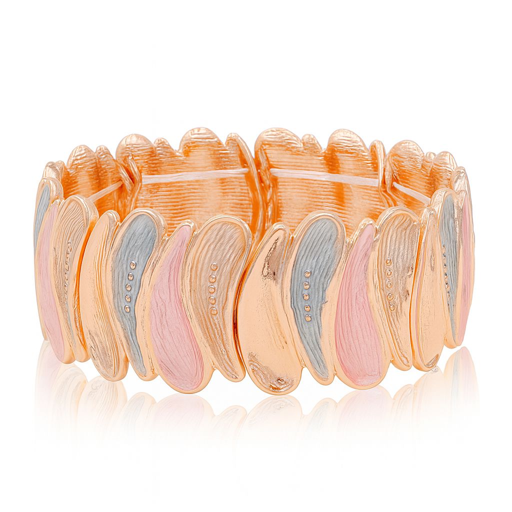 Hand-painted artistic bracelet showing gradient enamel details