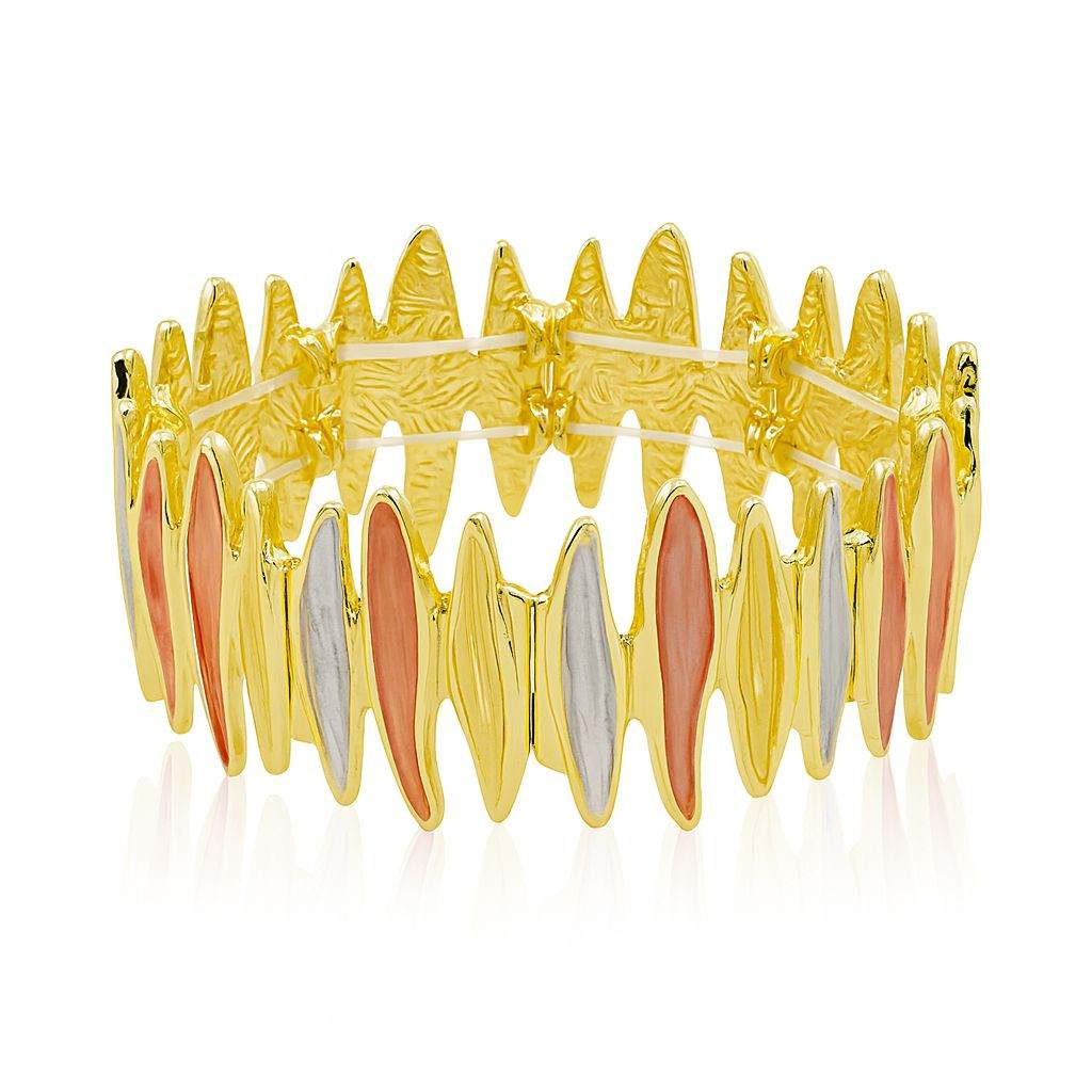 Hand painted enamel cuff bracelet for women