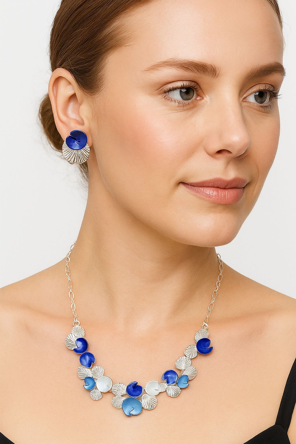 Hand painted enamel earrings with KC gold plated finish