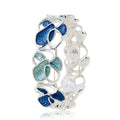 Hand painted enamel leaf bangle in KC gold plated alloy