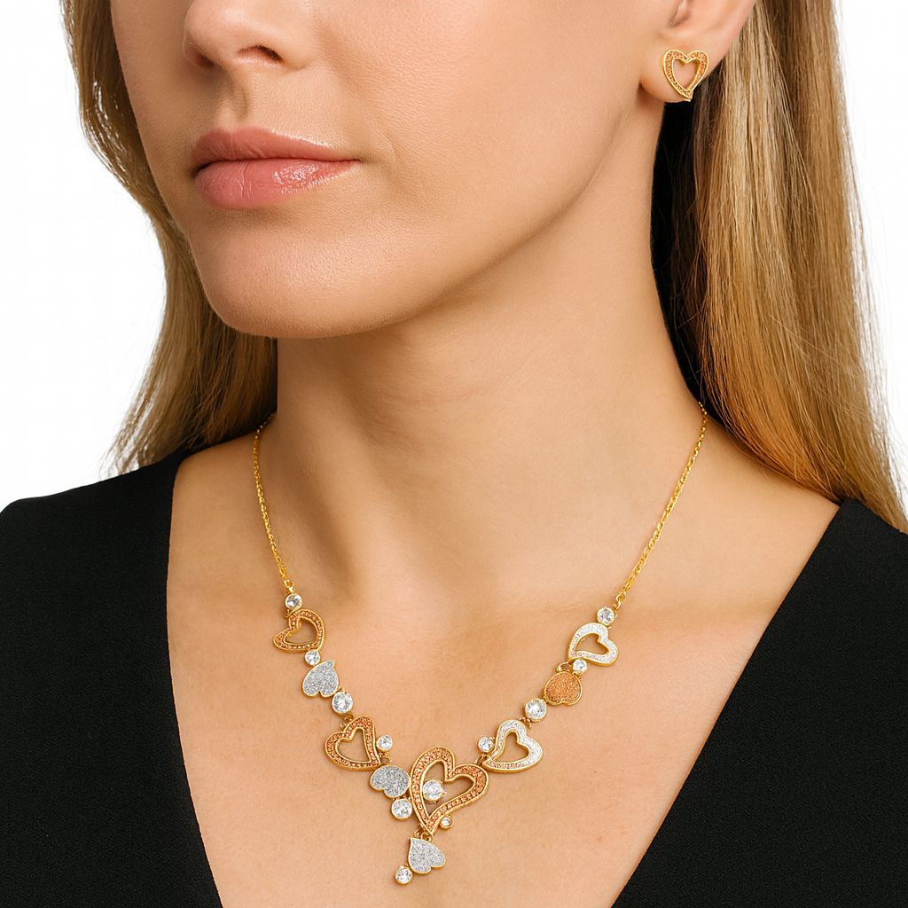 Romantic heart jewelry set for women gift box