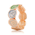 Hand-painted swirl enamel bracelet with KC gold plating