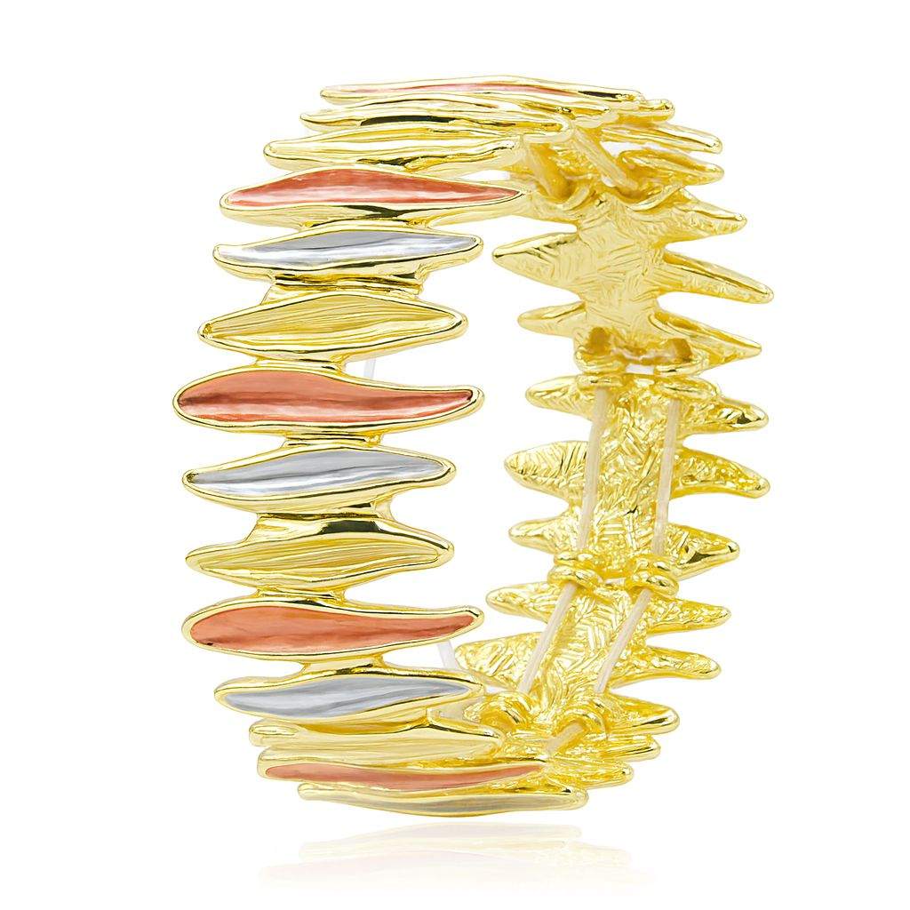 KC gold plated enamel bracelet front view