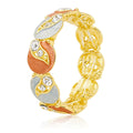 KC gold plated bracelet with hand-painted enamel segments and crystals