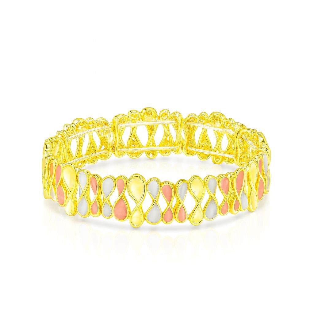 KC gold plated alloy bracelet side view for women