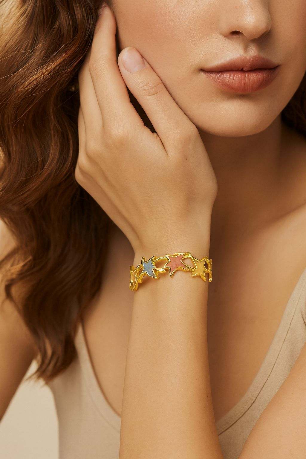 KC gold celestial star bracelet fashion jewelry