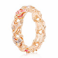 KC gold plated hand-painted enamel bracelet set for women