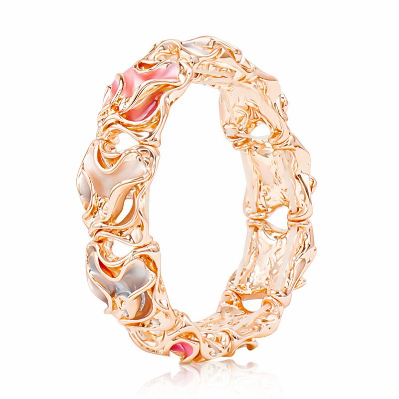 KC gold plated hand-painted enamel bracelet set for women