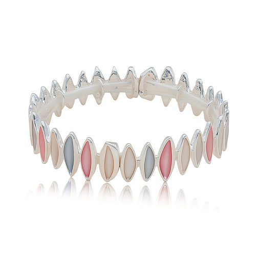KC gold plated alloy bracelet with pastel marquise elements