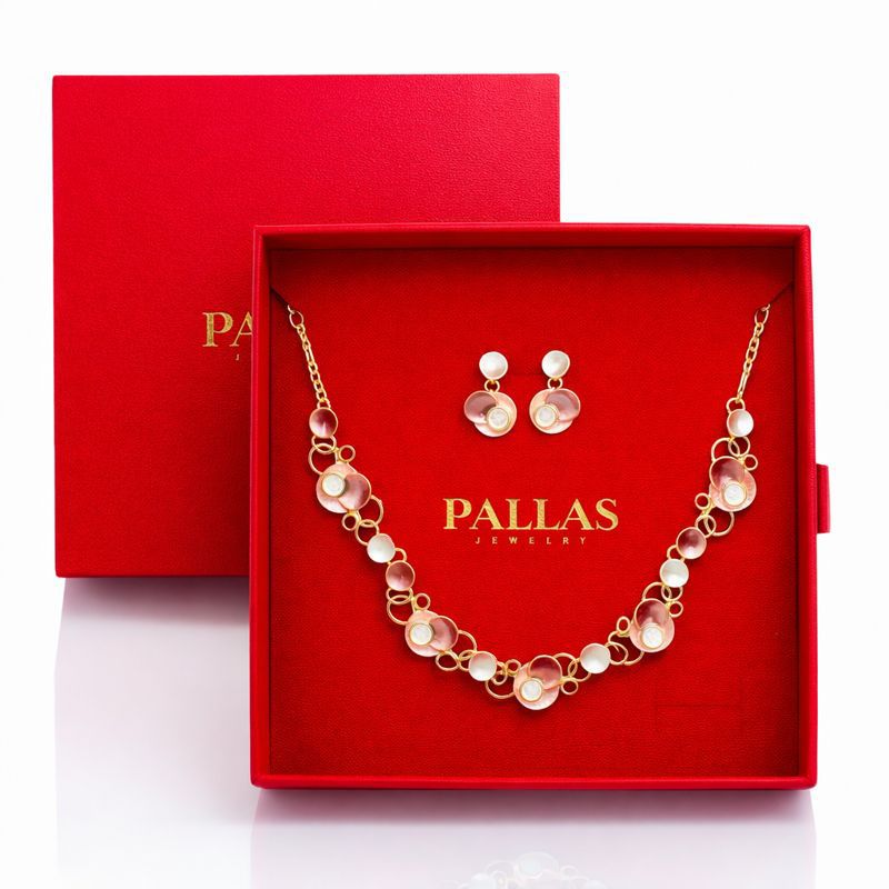 KC gold plated jewelry set with gift box