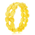 KC gold plated hand-painted petal bracelet for women – front view