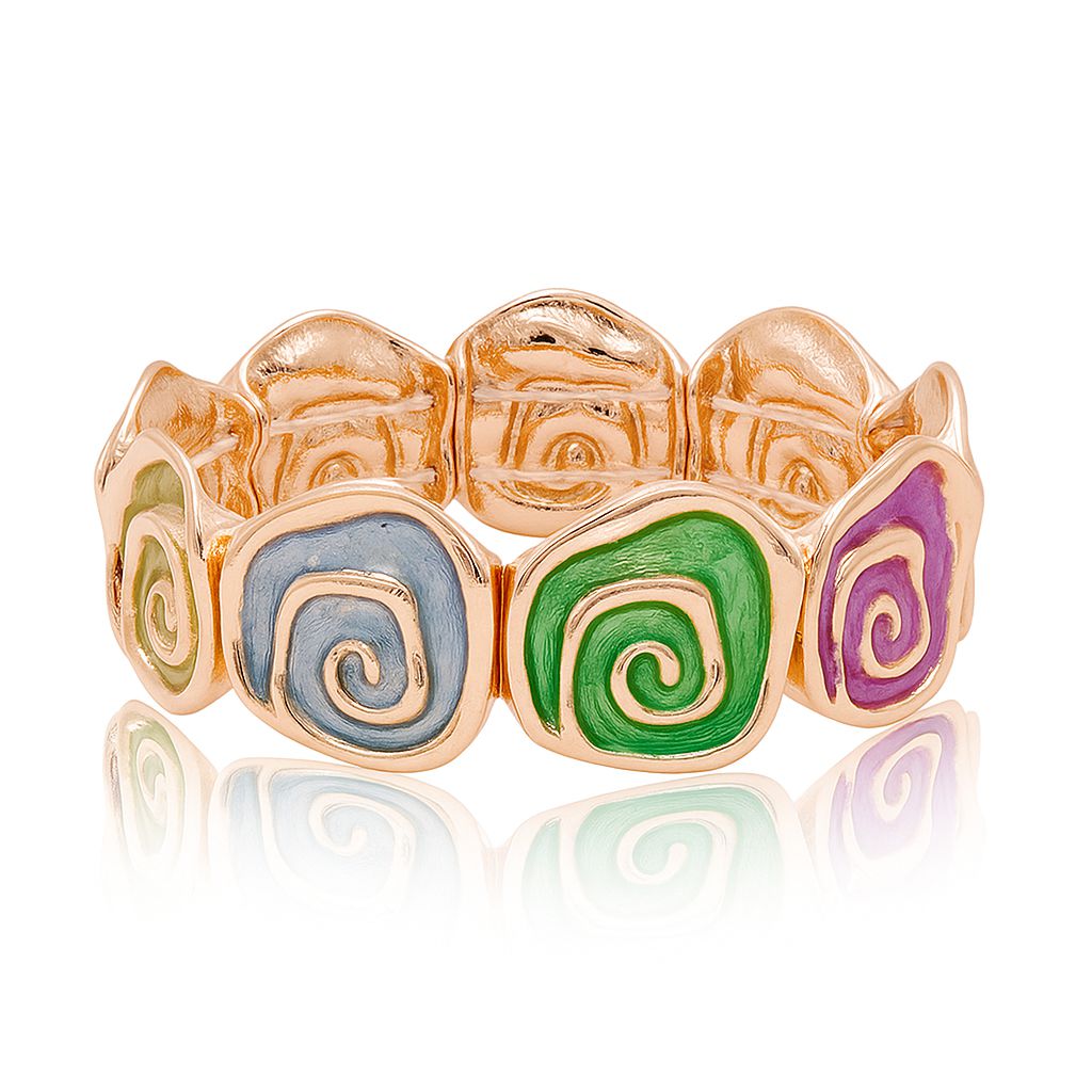 Colorful spiral pattern bracelet for women