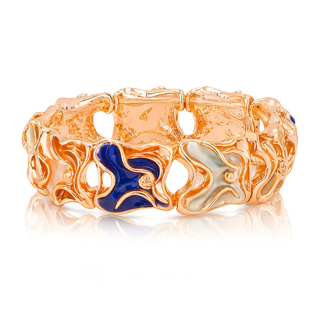 KC gold plated alloy bracelet featuring colorful enamel detailing