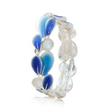 Hand-painted enamel bracelet set in KC gold plated alloy on white background