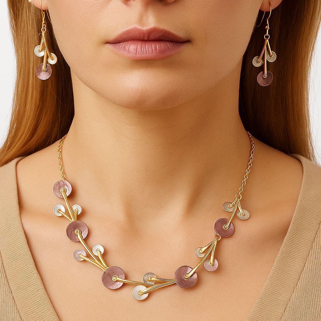 KC gold plated hand-painted enamel earrings close-up