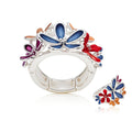 KC gold plated hand painted enamel statement ring for women made from alloy