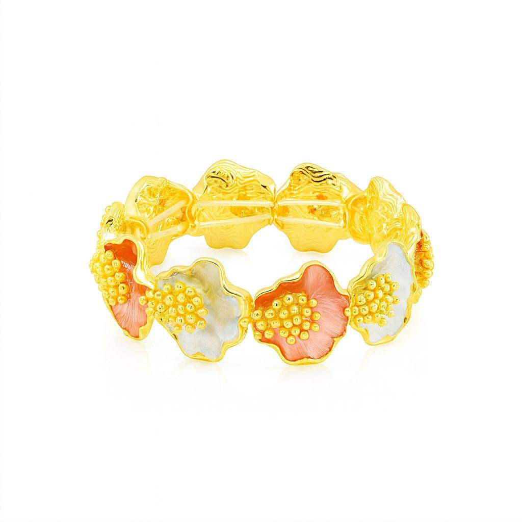 kc-gold-enamel-floral-crystal-bangle