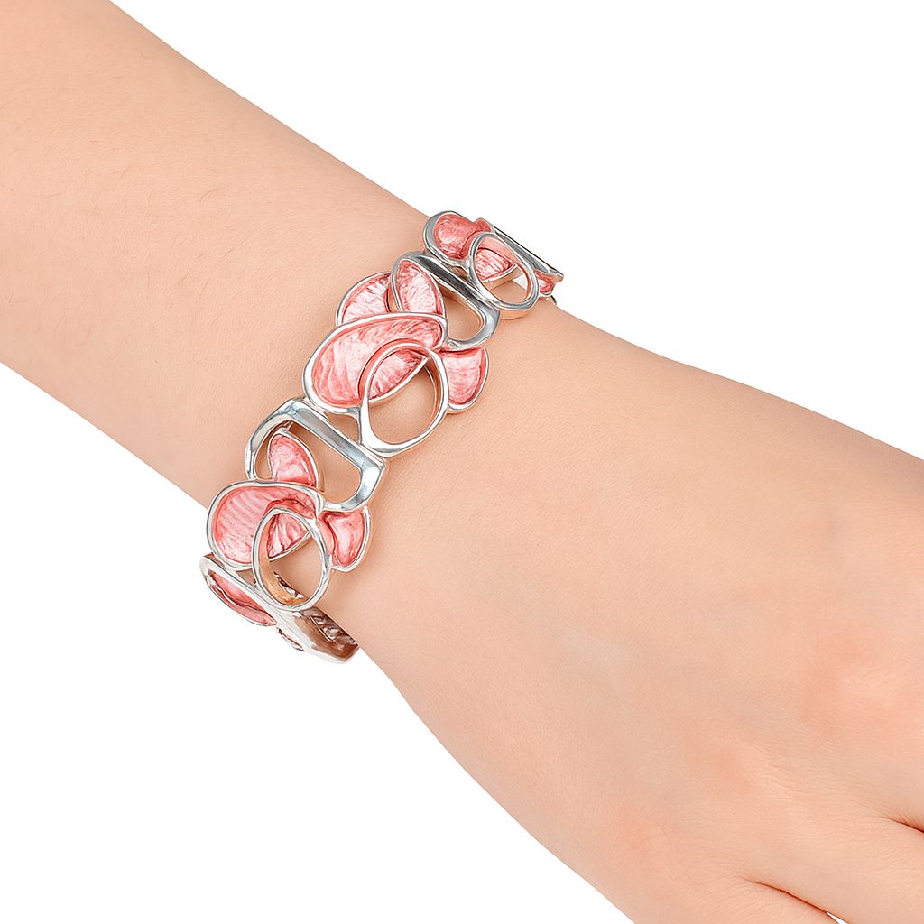 Modern floral bangle on white background
