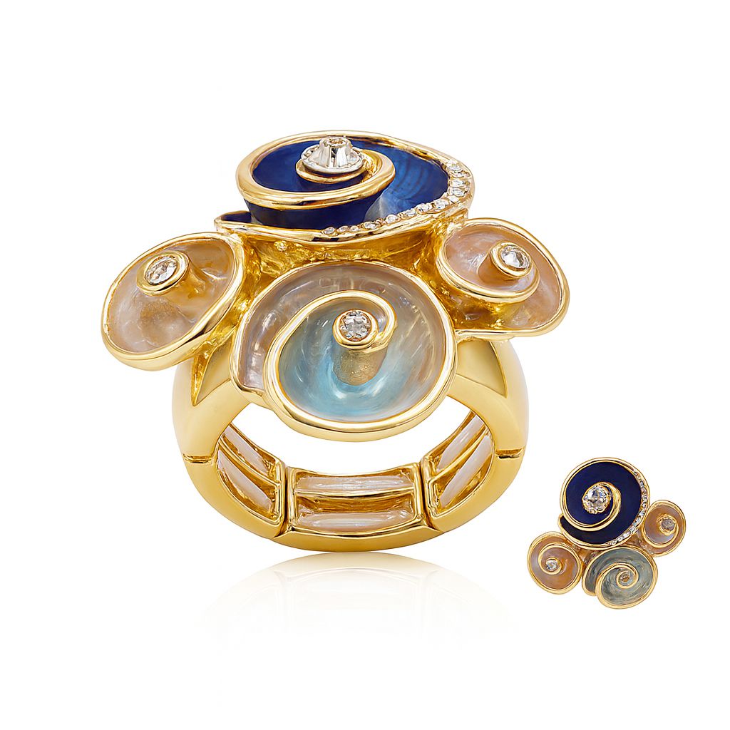 Multi disc cluster ring with KC gold plating