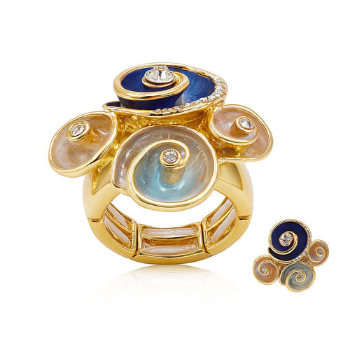 Multi disc cluster ring with KC gold plating