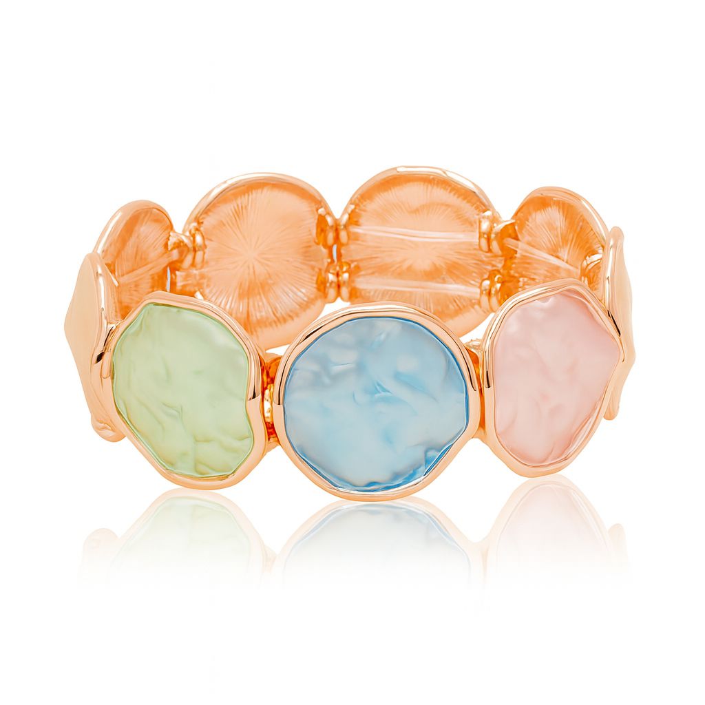 Hand-painted enamel bracelet for women – artistic color design