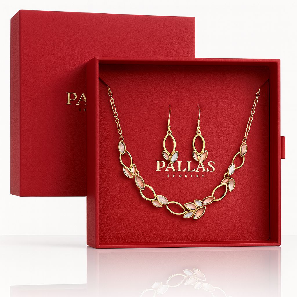 PALLAS Jewelry gift box with enamel necklace and earrings