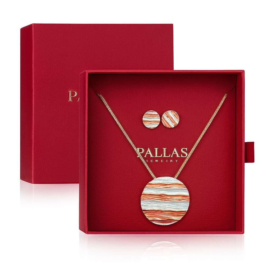 KC gold plated jewelry gift set in red box
