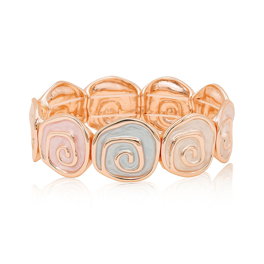 Pastel swirl design enamel bangle for women