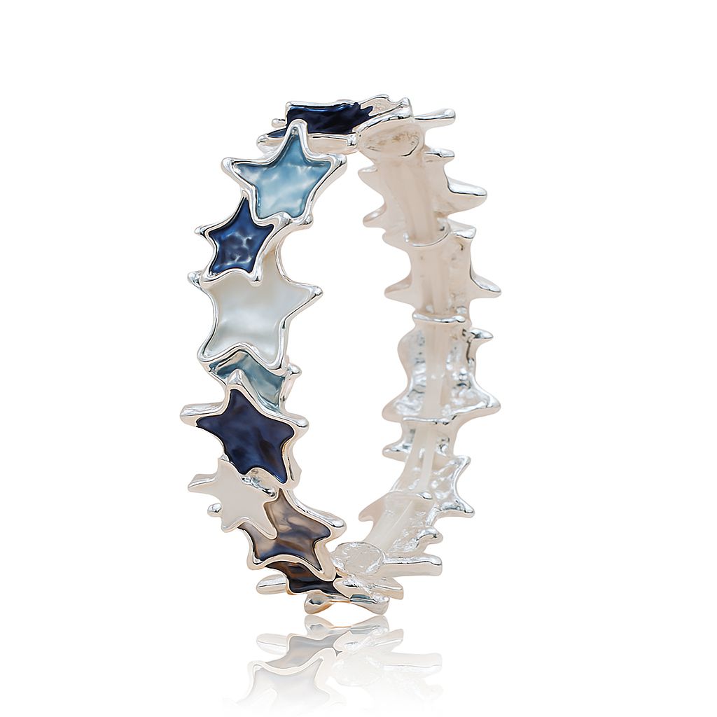 Hand-painted star bracelet set with enamel charms for women