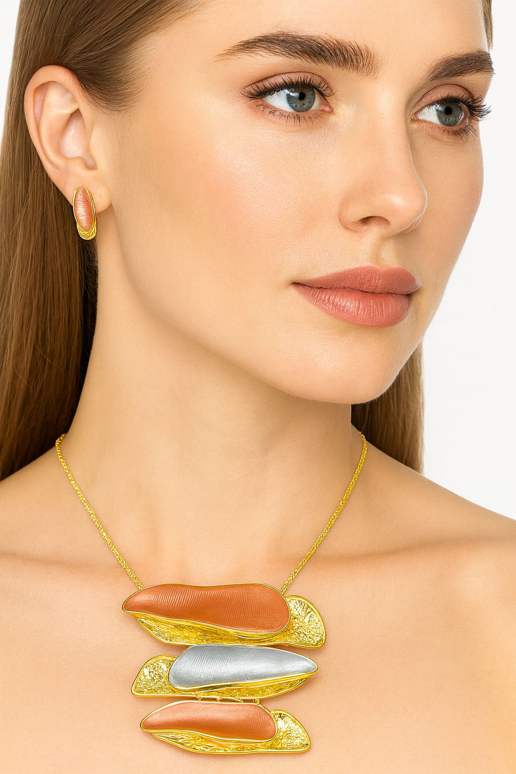 Modern artistic statement necklace pendant for women