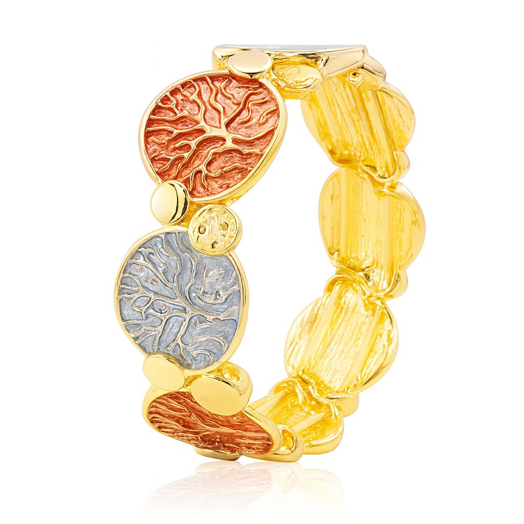 Tree of Life KC gold plated bracelet with hand-painted enamel