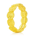 Tree of Life gold plated bracelet with embossed medallions for women