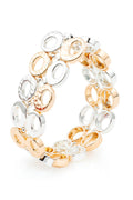 KC gold electroplated open-circle bracelet set front view