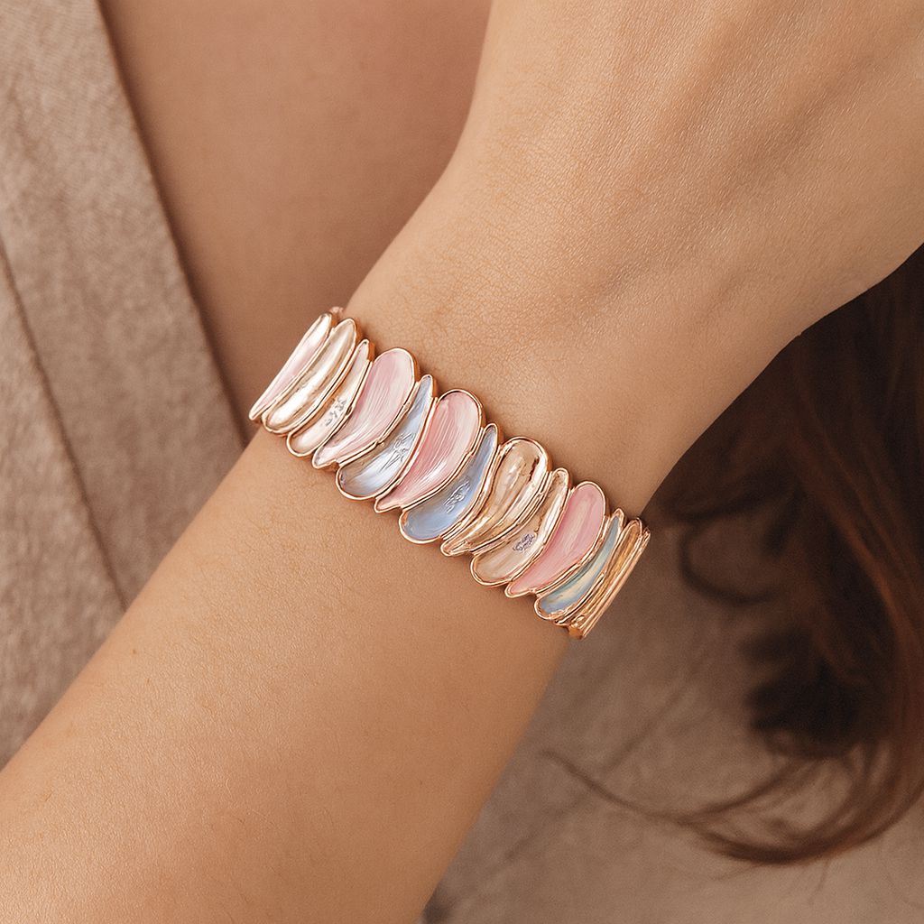 Fashion women’s colorful bracelet styled on wrist