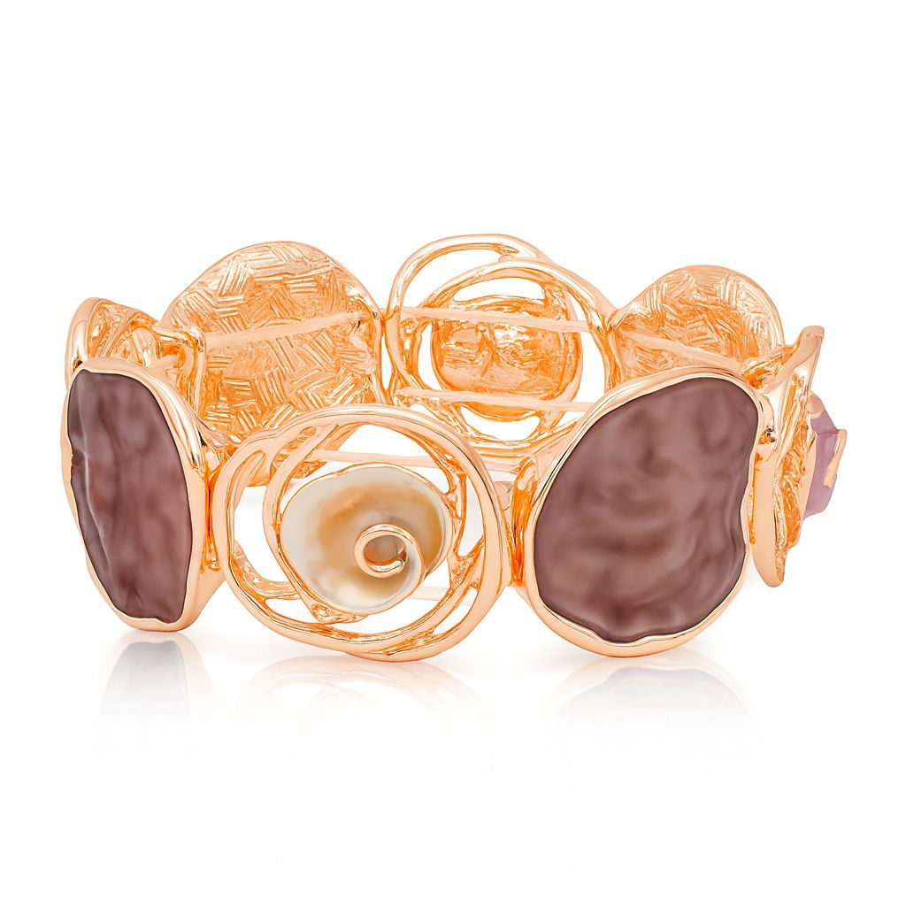 Women’s statement bracelet with handcrafted texture design